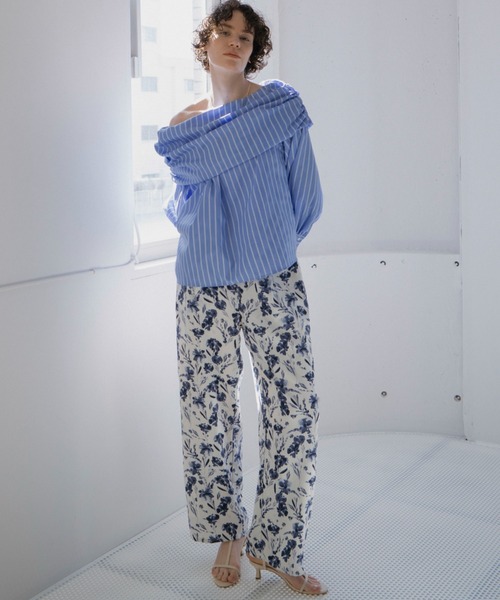 「DOUX ARCHIVES」 長袖ブラウス 38 ブルー レディース_画像6