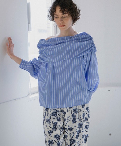 「DOUX ARCHIVES」 長袖ブラウス 38 ブルー レディース_画像7