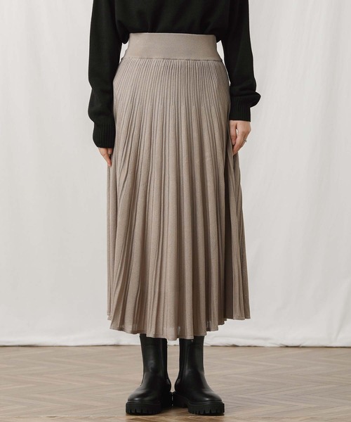 「Gready Brilliant」 「favori」ニットスカート 38 チャコールグレー レディース_画像4