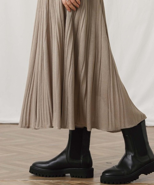 「Gready Brilliant」 「favori」ニットスカート 38 チャコールグレー レディース_画像7