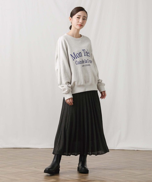 「Gready Brilliant」 「favori」ニットスカート 38 チャコールグレー レディース_画像9