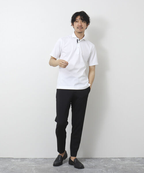 「NOLLEY'S goodman」 半袖ポロシャツ S ネイビー メンズ_画像7