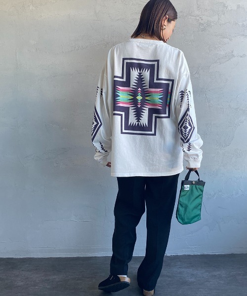 「PENDLETON」 長袖カットソー L ブラック レディース_画像2