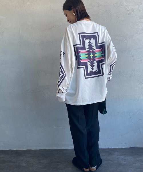 「PENDLETON」 長袖カットソー L ブラック レディース_画像5