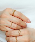 指輪 リング K18vermeil 1粒天然石...の詳細画像3