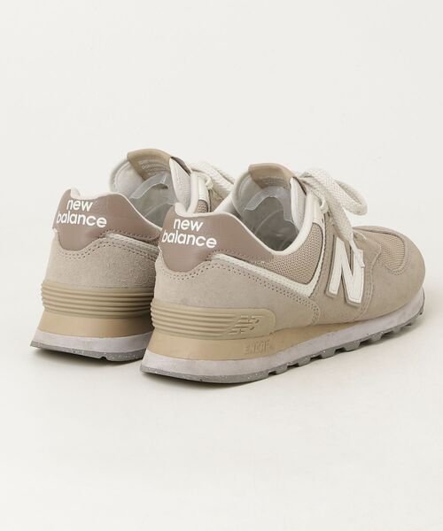 「New Balance」 ローカットスニーカー 24cm ベージュ レディース_画像2