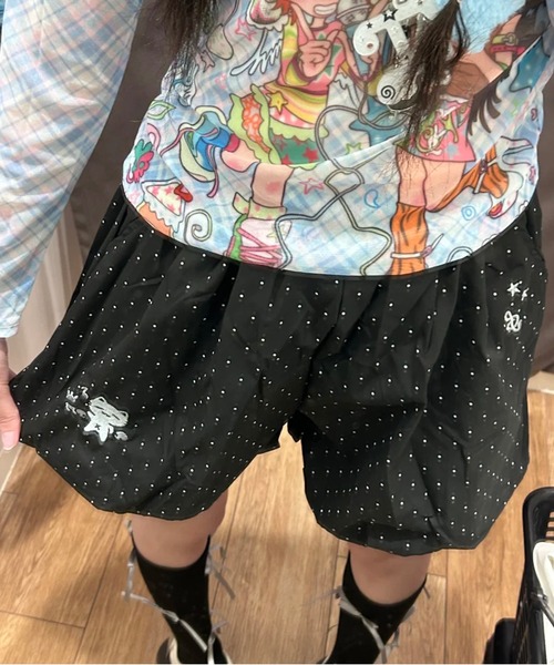 AsheKsha パンツ 小水玉刺繍ショートパンツ レディース : ZOZOTOWN