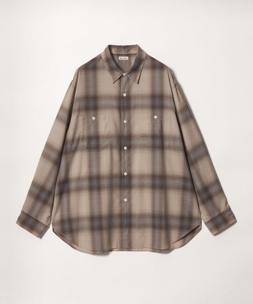 STEVEN ALAN（スティーブンアラン） シャツ ウール オンブレ チェック