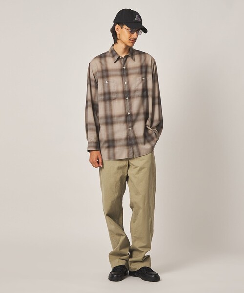STEVEN ALAN（スティーブンアラン） シャツ ウール オンブレ チェック