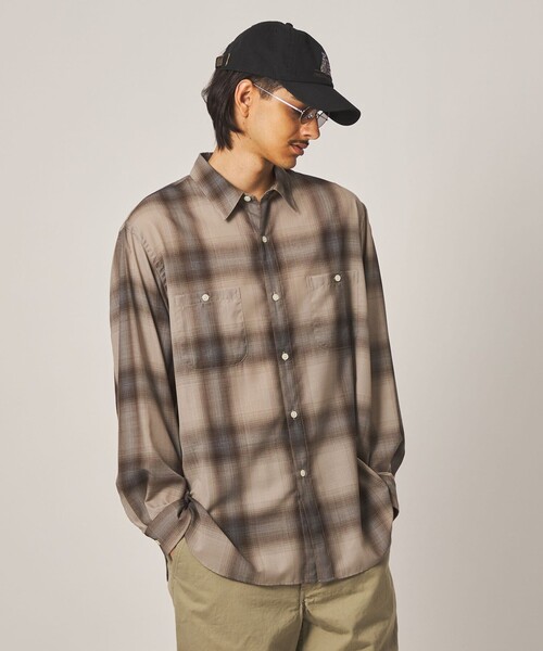 STEVEN ALAN（スティーブンアラン） シャツ ウール オンブレ チェック