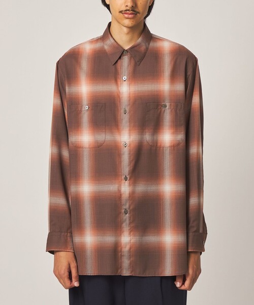 STEVEN ALAN（スティーブンアラン） シャツ ウール オンブレ チェック