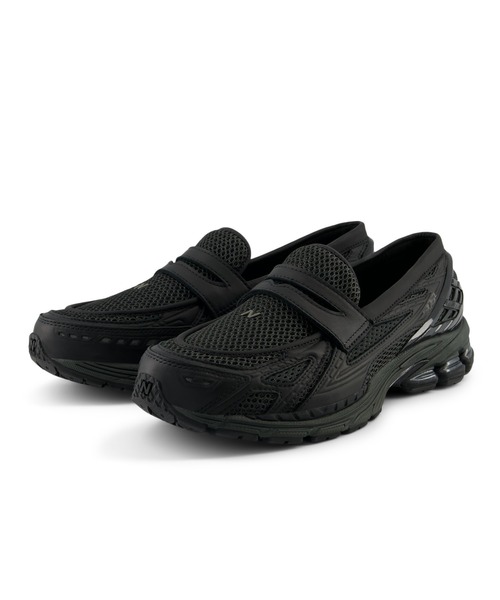 「New Balance」 スリッポン 24.5cm ブラック メンズ_画像4