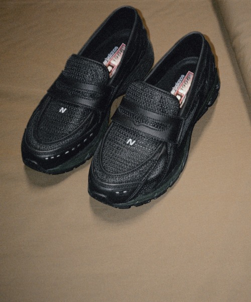 「New Balance」 スリッポン 24.5cm ブラック メンズ_画像5
