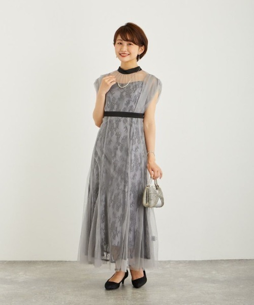 「Dorry Doll」 ノースリーブワンピース S チャコール レディース_画像6