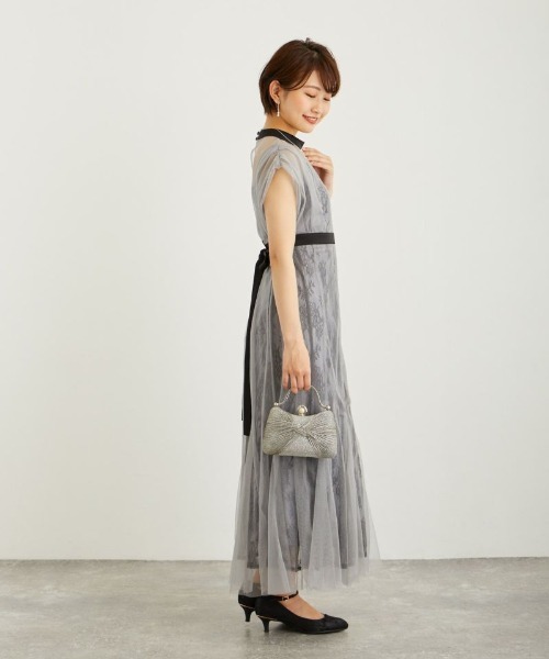 「Dorry Doll」 ノースリーブワンピース S チャコール レディース_画像7