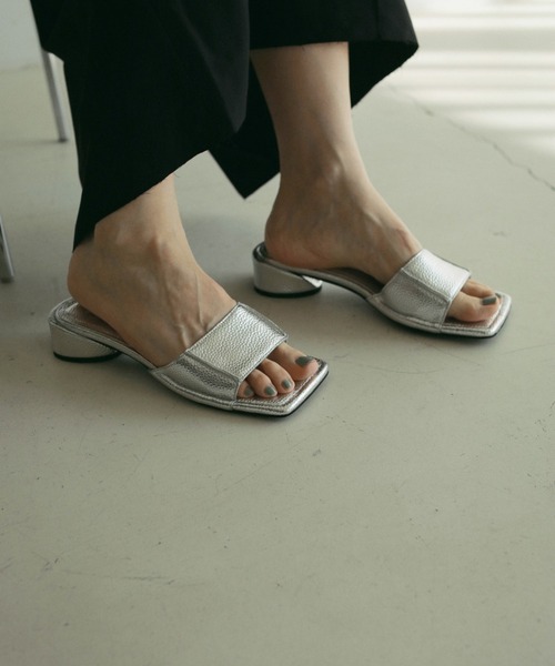 「anuke」 フラットサンダル 38inch クリーム レディース_画像4