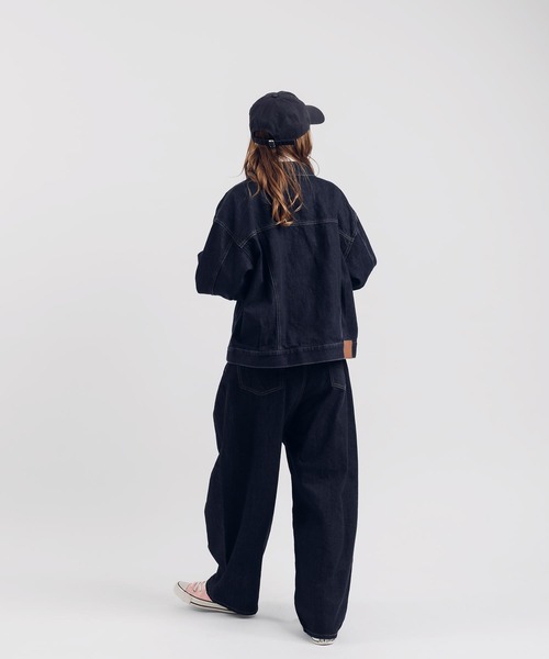 「MUHET」 デニムパンツ X-LARGE ブルー レディース_画像3