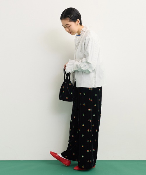 Dot＆Stripes CHILD WOMAN ブラウス シャツ ブロード レース