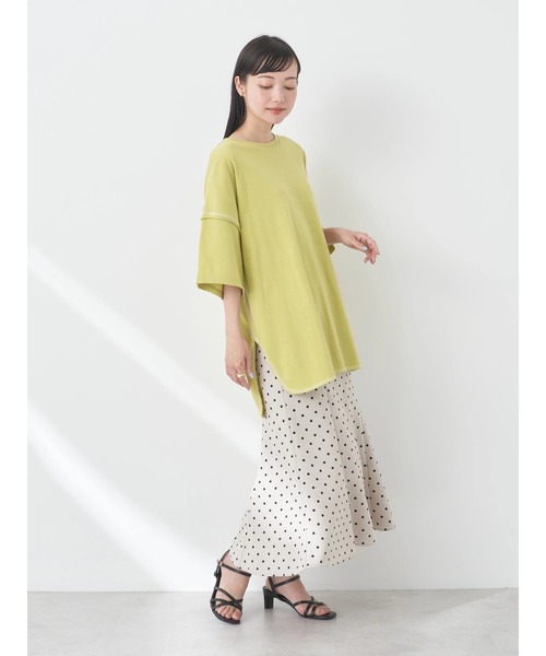 チュニック 配色ステッチチュニックT レディース : 73832928  