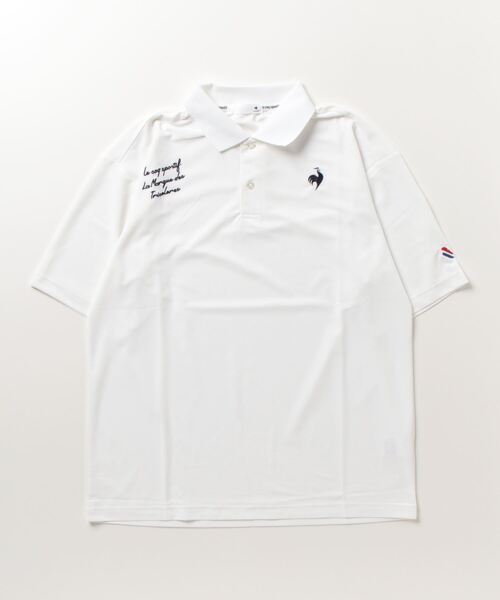 ルコック Le coq ホワイト ポロシャツL le coq sportif ルコックスポルティフ - ポロシャツ -デサント