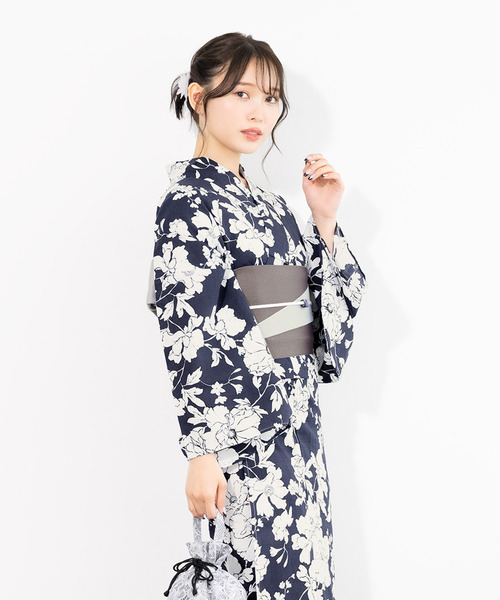 SOUBIEN 夏を彩るレディース浴衣2点セット （浴衣＋帯） 夏を彩るレディース浴衣2点セット （浴衣＋帯）（浴衣