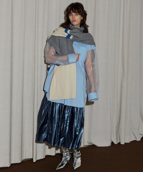 カーディガン Cable Fastener Poncho/ケーブルファスナーポンチョ「MAISON SPECIAL/メゾンスペシャル」 レディース MAISON SPECIAL カーディガン Cable Fastener Poncho/ケーブル