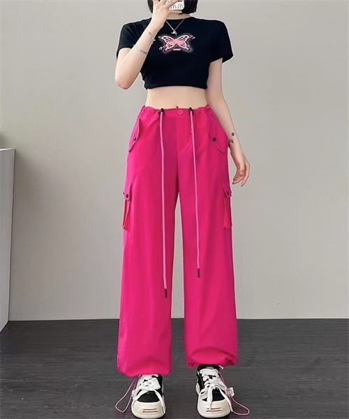FREE STYLISTS カーゴパンツ 裾ドロストカーゴパンツ レディース