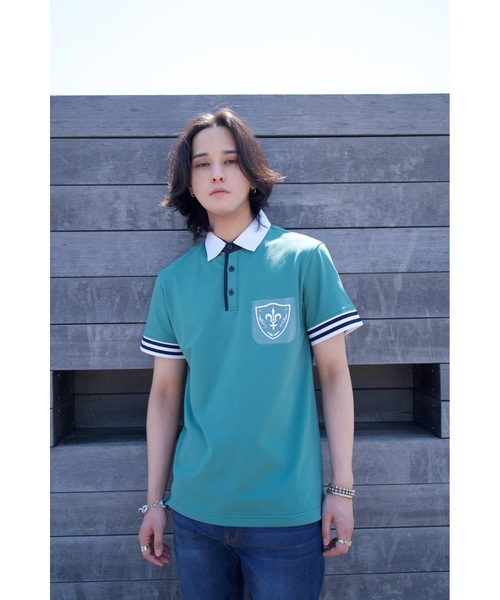 ポロシャツ ポロ 「KOBMAST IVAROV 」ポロシャツ - 学園（グリーン） レディース メンズ KOBMAST IVAROV ポロシャツ ポロ 「KOBMAST 」ポロシャツ - 学園