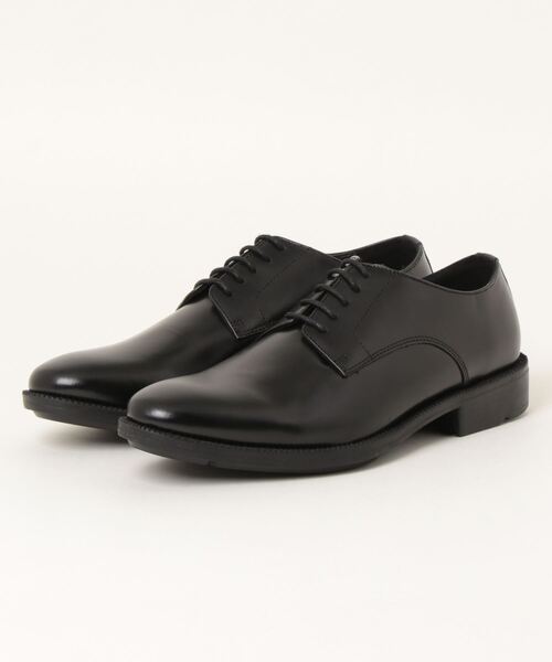 極美品】Clarks レザープレーントゥビジネスシューズ 26cmブラック