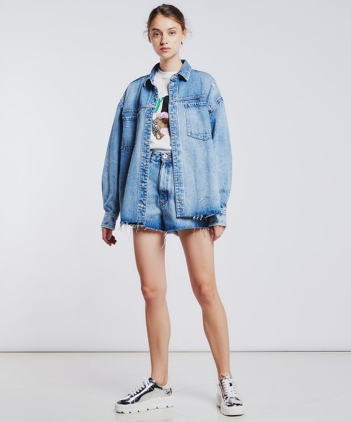 DOUBLE STANDARD CLOTHING ブラウス シャツ ビッグデニムシャツ