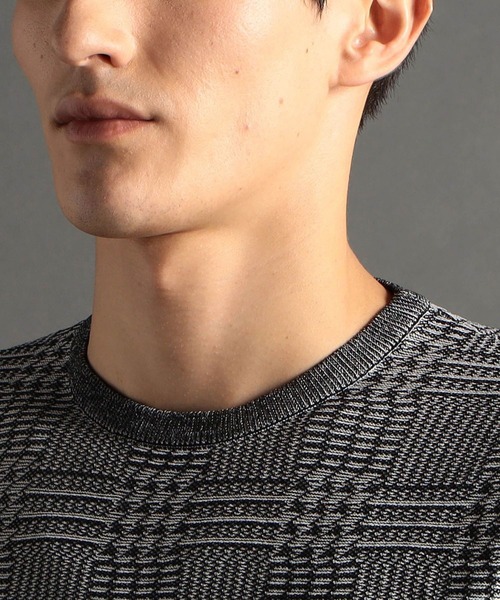 MONSIEUR NICOLE セーター ニット シャドウチェック プルオーバー