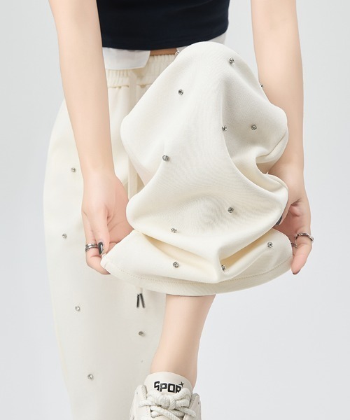 レディース ビジュースタッズスウェットパンツ : ZOZOTOWN Yahoo