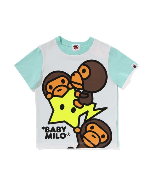 A BATHING APE Tシャツ　キッズ A BATHING APE tシャツ BABYILO STA GLOW IN THE DARK PANEL