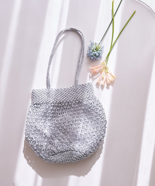 新品未使用★ヌキテパ★メタリックマクラメトート カゴバッグ トートバッグ Metallic Macrame Tote Bag | Pasand by ne Quittez pas