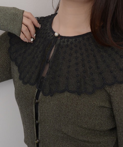 b367【Marylebone】コントラストAラインつけ襟美ラインストレッチ無地 b367【Marylebone】コントラストAラインつけ襟美ライン