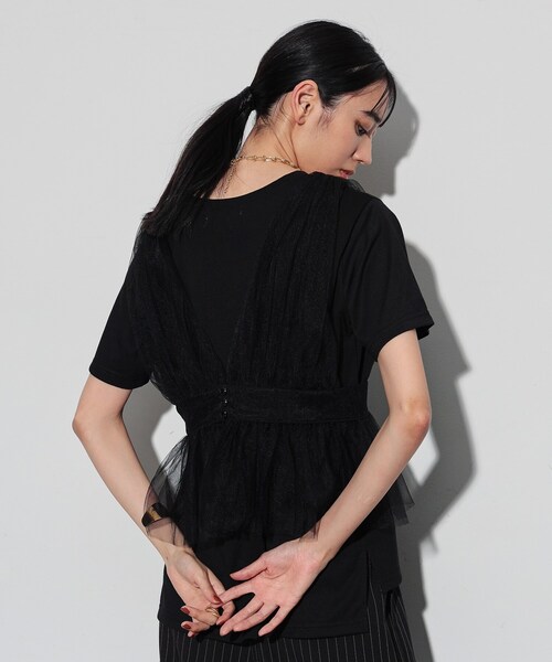 INDIVI GALLEST tシャツ チュールビスチェセットTシャツ