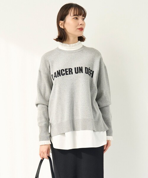 UNFILO ブラウス シャツ 「抗菌防臭/洗える」フリルネックシャツ