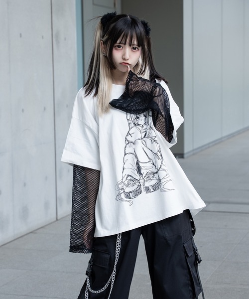 Pal elfy tシャツ ドッキングイラストTシャツ レディース : ZOZOTOWN