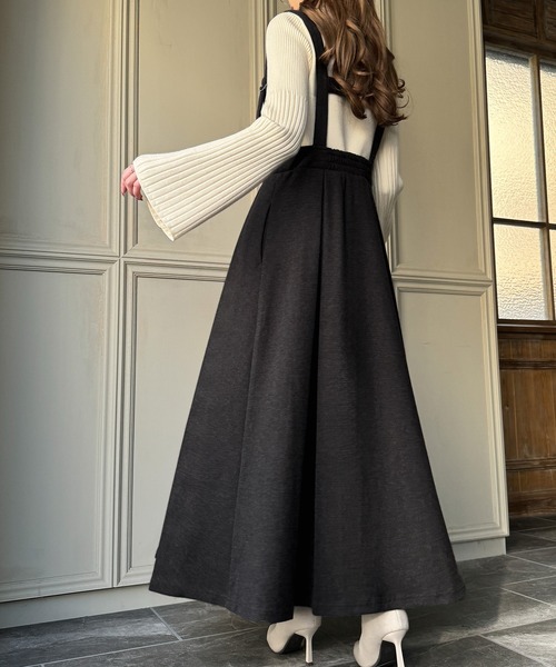 JUNOAH（ジュノア） ジャンパースカート フロントハーフジップ