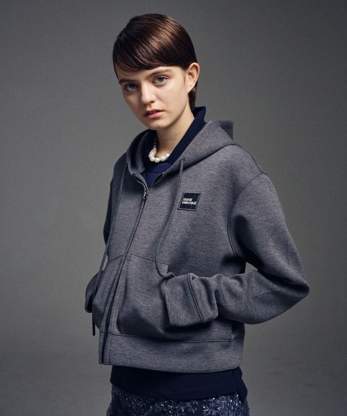 トップス MARDI mercredi NEOPRENE cropped set Mardi Mercredi コート アウター NEOPRENE CROPPED HOODY ZIP UP