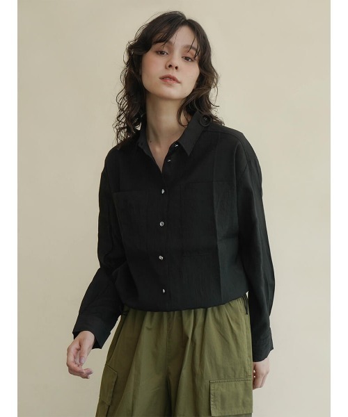 ブラウス シャツ Drost sheer shirt レディース