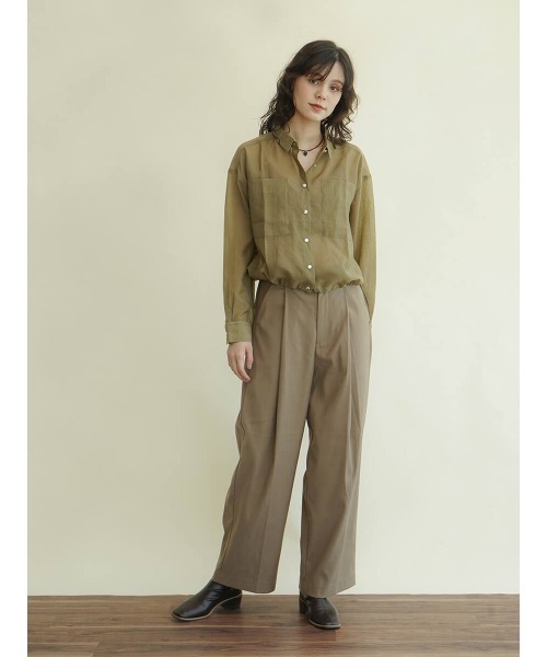 FIKA. ブラウス シャツ Drost sheer shirt レディース
