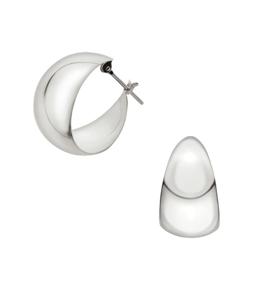 ピアス プラチナ フープ ピアス（特大） レディースの画像