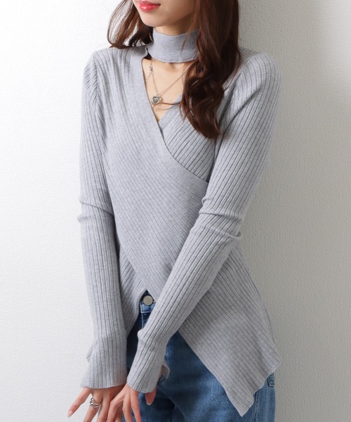 ニット セーター 「2025AW」LACE UP H/G TOPS レースアップ ハイゲージ トップス 秋服 レディース 楽天市場】ニット 長袖 レディース レディースニット トップス