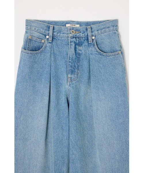 throw by sly J／W CURVE TUCKED パンツ 0 デニム THROW by SLY | 【THROW】J／W CURVE TUCKED パンツ (ワイド