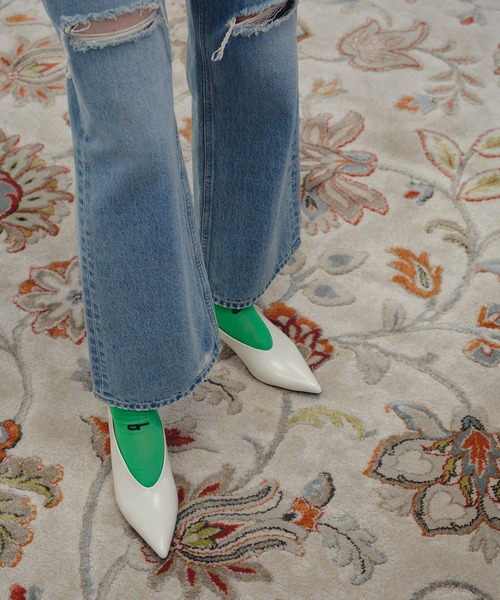 ADAM ET ROPE' パンプス フォルムヒールポインテッドパンプス