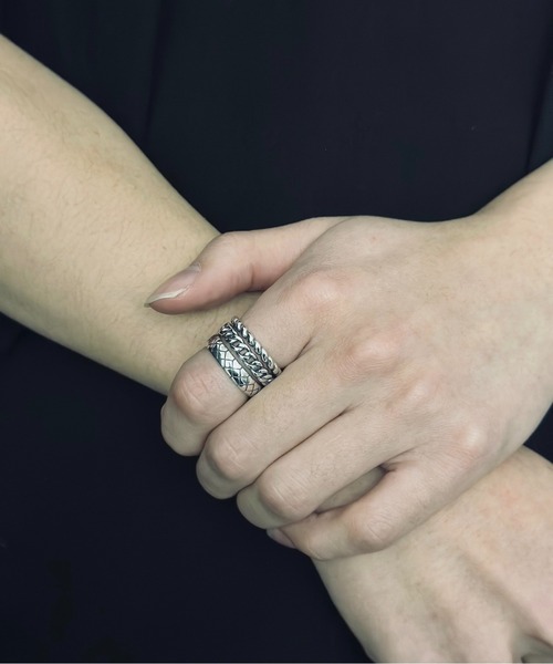 指輪 リング 「B-925 SILVER」925リング b925-r132-7g メンズ レディースの画像