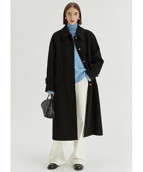 [Fano Studios] пальто с отложным воротником S черный женский 