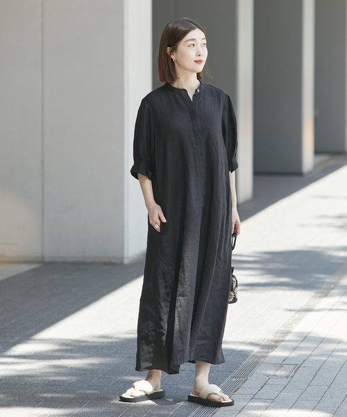 journal standard L'essage ワンピース リネンタックスリーブ