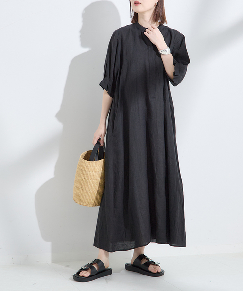 journal standard L'essage ワンピース リネンタックスリーブ